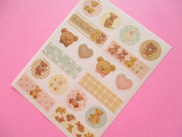 Photo: 2 packs Kawaii Cute Masking Point Stickers Seals Set Gaia *Sweet Honey Bear (466540)