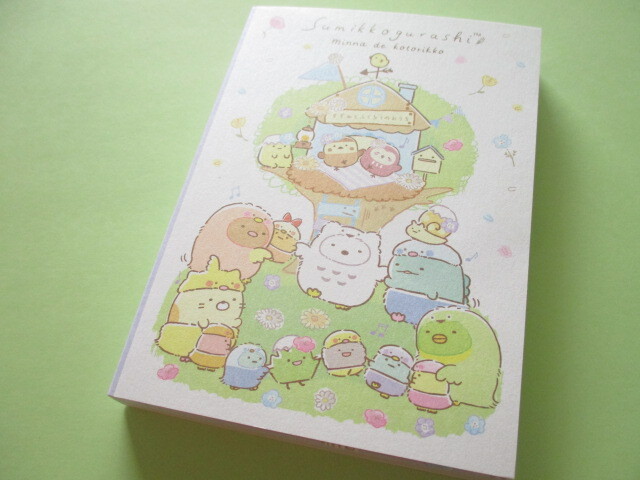 Photo1: Kawaii Cute Large Memo Pad Sumikkogurashi San-x *Playing as a Little Bird (MH09402)