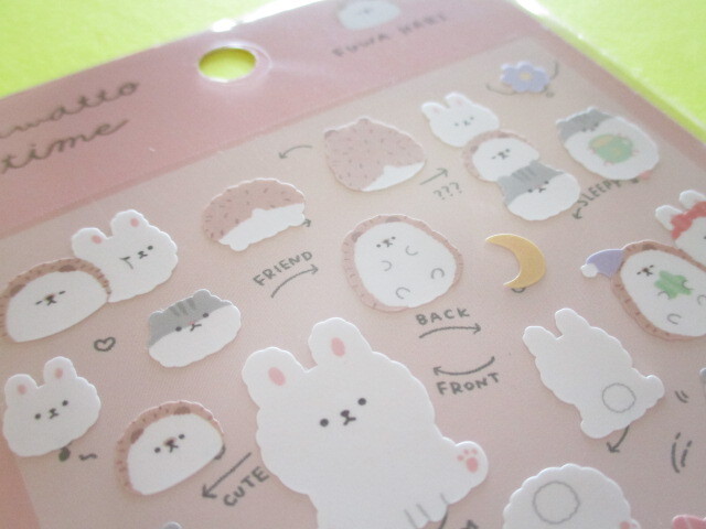 Photo: Kawaii Cute Fuwatto Time Stickers Sheet Crux *Fuwahari (109233)