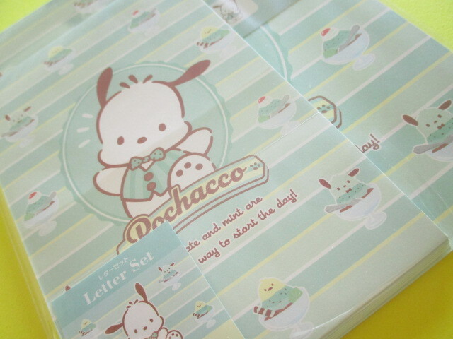 Photo: Kawaii Cute Letter Set Sanrio *Pochacco (mint chocolate)
