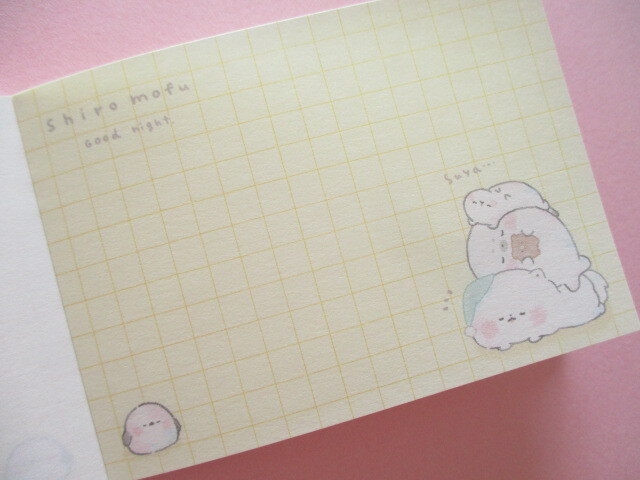 Photo: Kawaii Cute Mini Memo Pad Kamio Japan *White Mofu Mofu (206777)