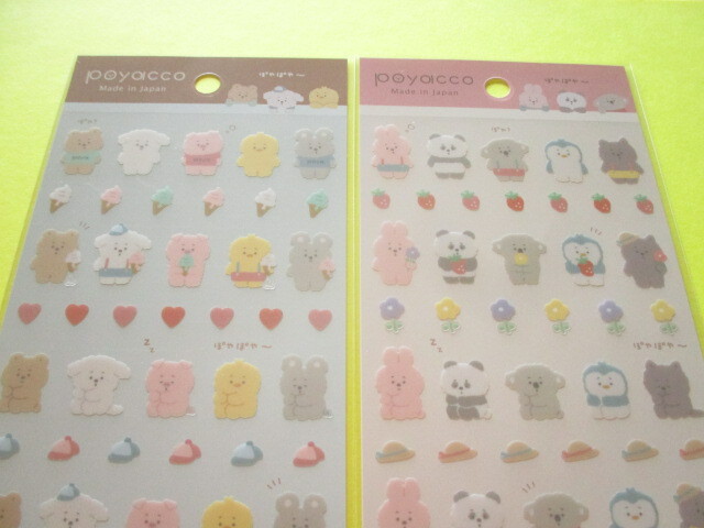 Photo: 2pcs Kawaii Cute Stickers Sheets Set Gaia *Poyacco (467371)