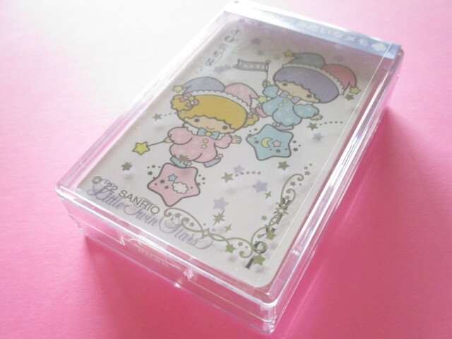 Photo1: Kawaii Cute Trump-style Mini Memo Pad Set Sanrio Original *Little Twin Stars (14013-9)