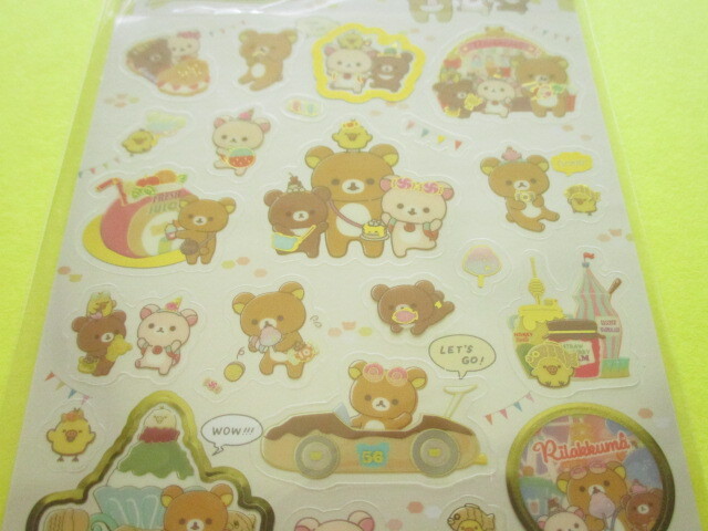 Photo: Kawaii Cute Sticker Sheet Rilakkuma San-x *Yum Yum Sweets? Amusement Park (SE54201)