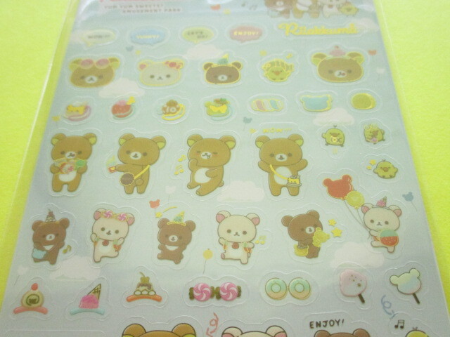 Photo: Kawaii Cute Sticker Sheet Rilakkuma San-x *Yum Yum Sweets? Amusement Park (SE54202)