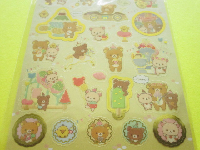 Photo: Kawaii Cute Sticker Sheet Rilakkuma San-x *Yum Yum Sweets? Amusement Park (SE54201)