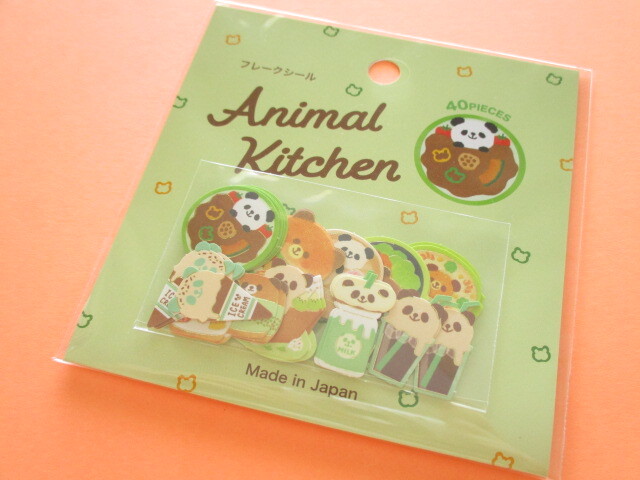 Photo1: Kawaii Cute Animal Kitchen Sticker Flakes Sack Gaia *Panda (467429)