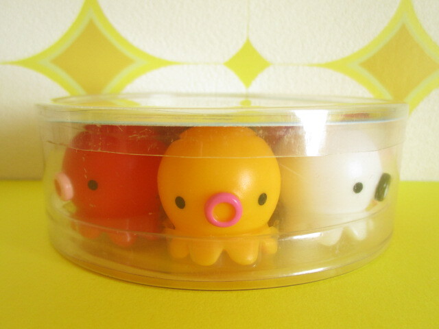 Photo: 8 pcs Takochu Plastic Mini Figure Toy Set in Case 