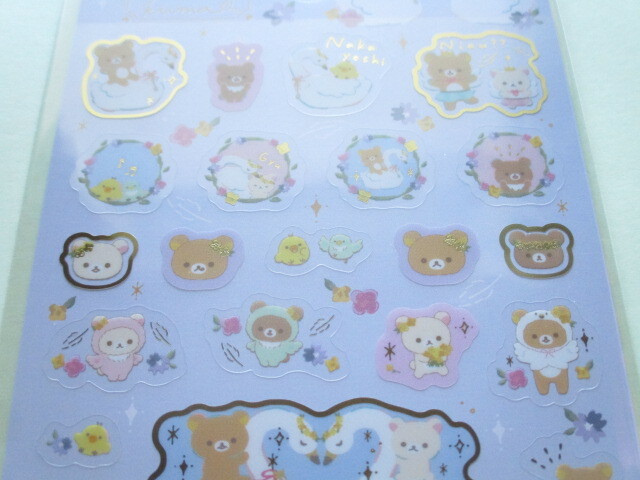 Photo: Kawaii Cute Sticker Sheet Rilakkuma San-x *Swan and Golden Flower (SE55702)