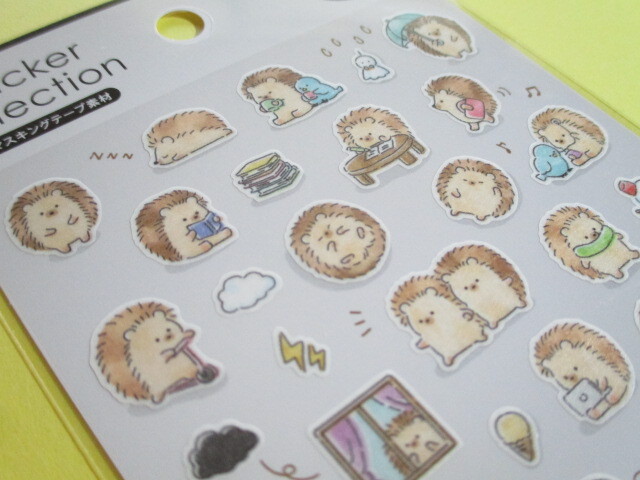 Photo: Kawaii Cute Stickers Sheets Set Gaia *Hedgehog (46603-2)