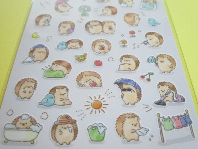 Photo: Kawaii Cute Stickers Sheets Set Gaia *Hedgehog (46603-2)
