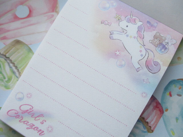 Photo: Kawaii Cute Girls' Corazon Mini Memo Pad Q-LiA *Unicorn (70147)