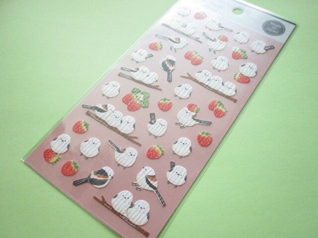 Photo1: Kawaii Cute Stickers Sheet Gaia *Long-tailed Tit (466601)