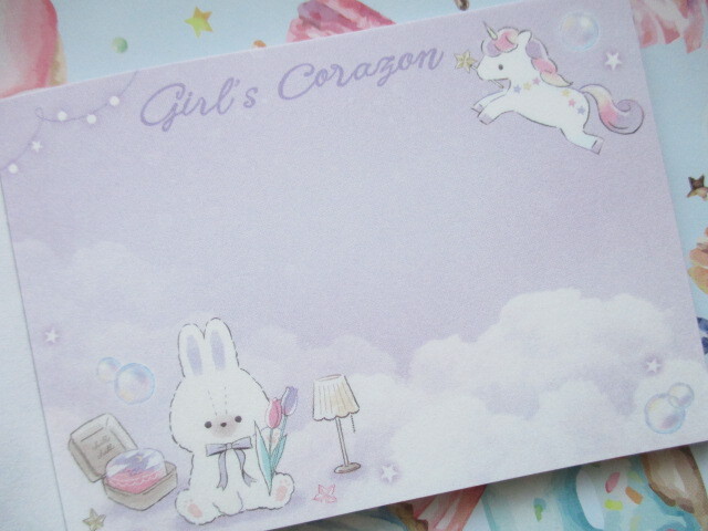 Photo: Kawaii Cute Girls' Corazon Mini Memo Pad Q-LiA *Unicorn (70147)