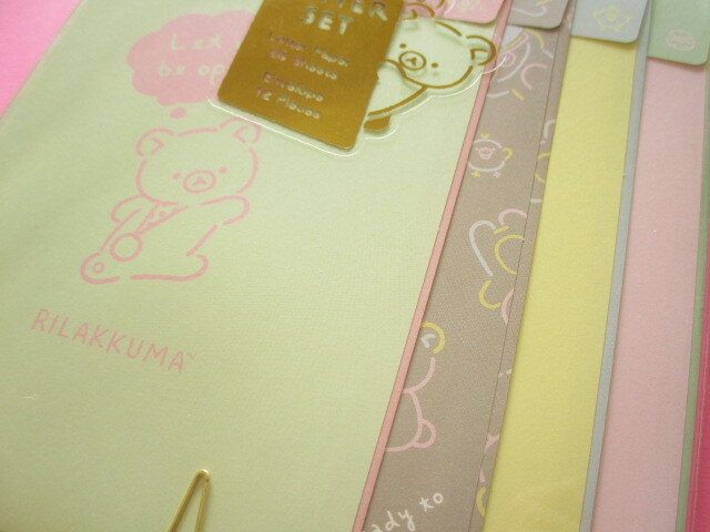 Photo: Kawaii Cute Regular Letter Set Rilakkuma San-x *Rilakkuma's Messages (LH77501)