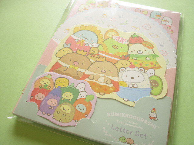 Photo1: Kawaii Cute Regular Letter Set San-x Sumikkogurashi *Welcome to the kingdom of food! (LH77201)