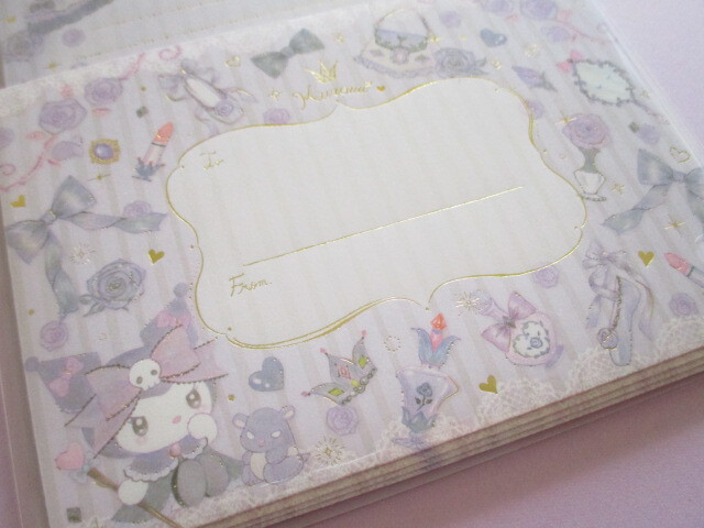 Photo: Kawaii Cute Letter Set Kuromi × たけいみき (Miki Takei) Sanrio *Dark Feminine  (LS-15655)