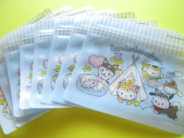 Photo: 8 pcs Kawaii Cute Sanrio Characters Small Zipper Bags Set *Shibainu (36646)