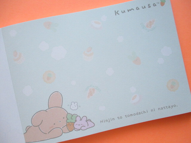 Photo: Kawaii Cute Large Memo Pad Kumausa San-x *Kumausa with Rabbit (MH14001)