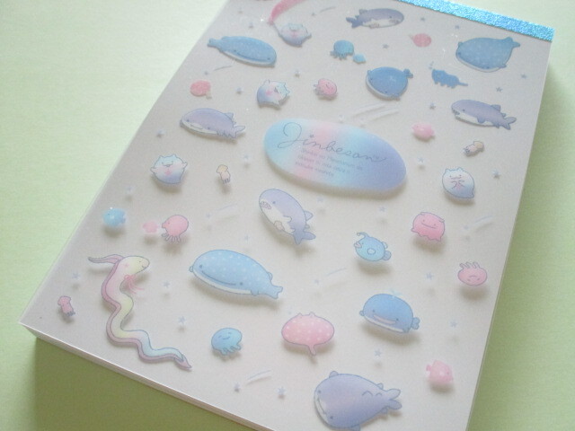 Photo1: Kawaii Cute Large Memo Pad Jinbesan San-x *Memories of Planetarium in the Deep Sea (MH14202)