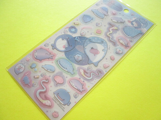 Photo1: Kawaii Cute Stickers Sheet Jinbesan San-x *Memories of Planetarium in the Deep Sea (SE56801)