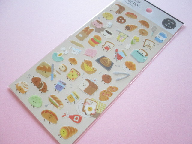 Photo1: Kawaii Cute Design Stickers Sheet Gaia *Friendly Food (466633-2)