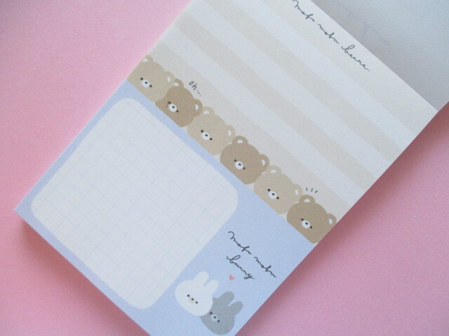 Photo: Kawaii Cute Large Memo Pad Q-LiA *Mofu Mofu Animals (70180)