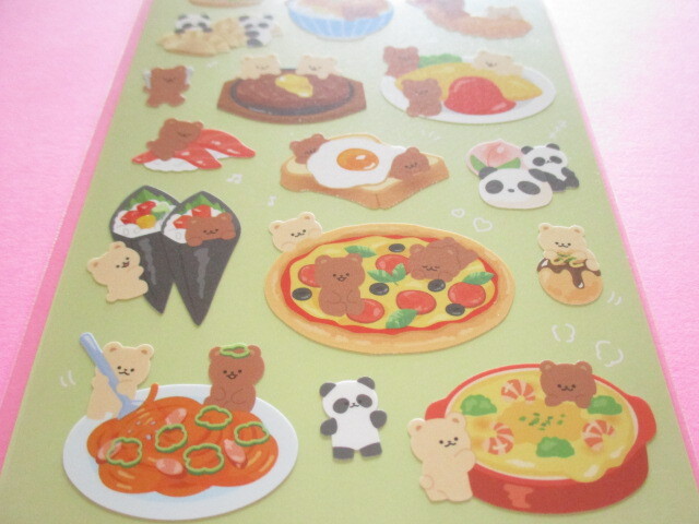 Photo: Kawaii Cute Design Stickers Sheet Gaia *Animal in Food (466636-1)