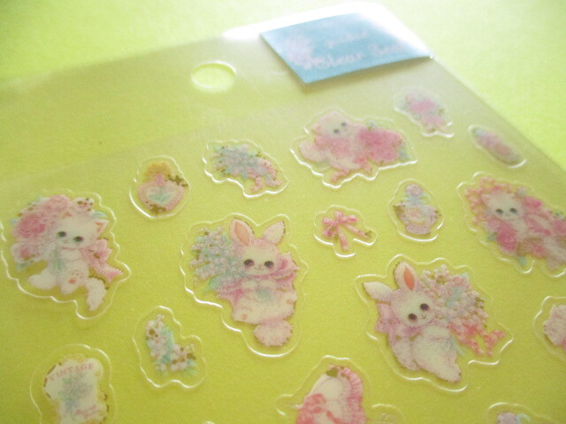 Photo: Kawaii Cute Clear Sticker Sheet  Amenomori Fumika Clothes Pin *Powder Lily (US-14981)