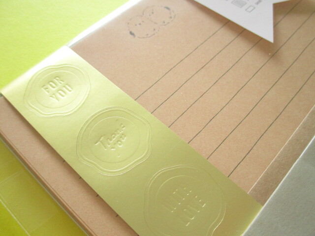 Photo: Kawaii Cute Mili Mili Kraft Letter Set Q-LiA *Long-tailed Tit (70057)