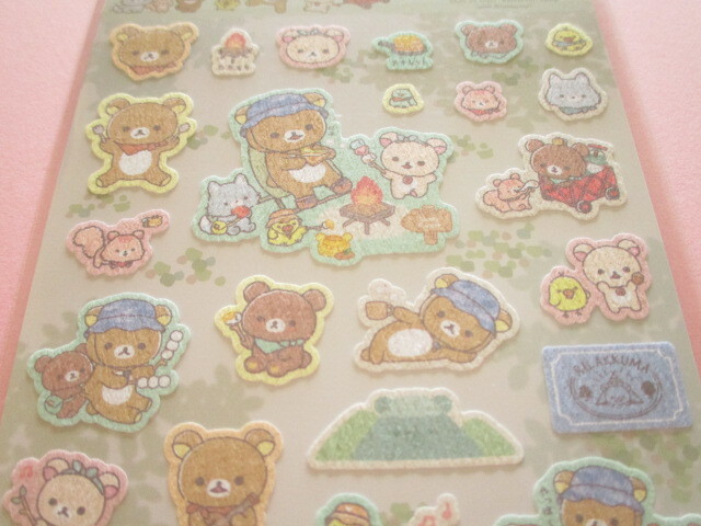 Photo: Kawaii Cute Stickers Sheet Rilakkuma San-x *Komorebi Camp (SE57802)