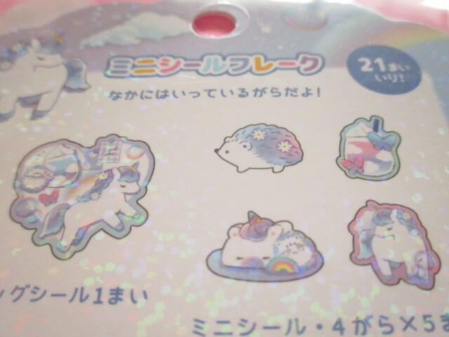 Photo: Kawaii Cute Sticker Flakes Sack Crux *Petit Unicorn (116662)