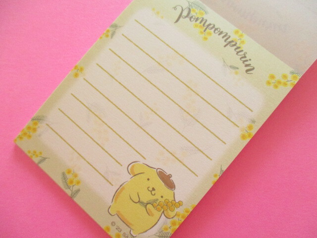 Photo: Kawaii Cute Mini  Memo Pad Sanrio *POMPOMPURIN (Mimosa Wreath)