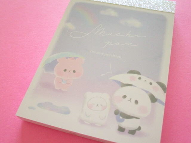 Photo1: Kawaii Cute Mini Memo Pad Mochi Mochi Panda Kamio Japan *Rainy Day (213781)