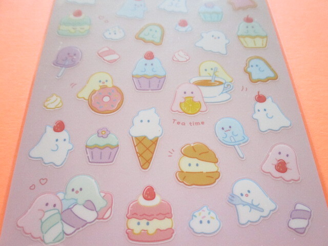 Photo: Kawaii Cute Stickers Sheet Gaia *Sweets Ghost (466667-2)