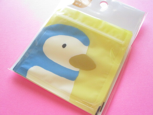 Photo1: Kawaii Cute A8 size Zipper Bags Set Kohem *Penguin (HJA8-07)