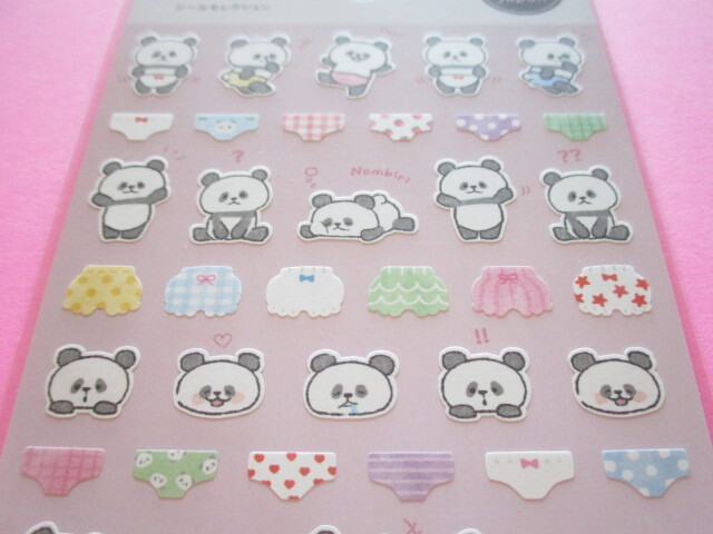 Photo: Kawaii Cute Stickers Sheet Gaia *Panda & Pants (46665-1)