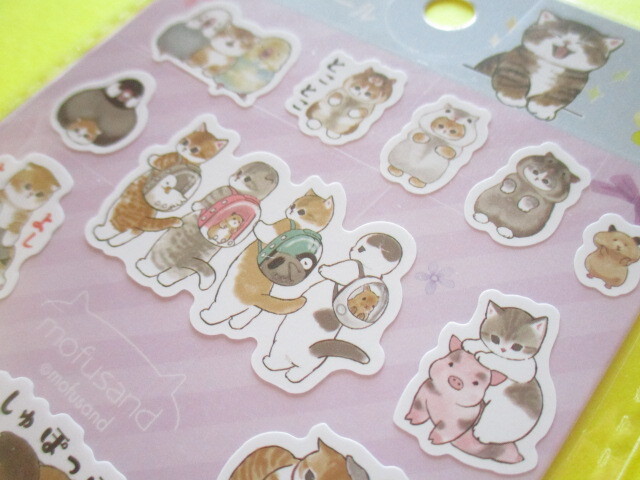 Photo: Kawaii Cute Stickers Sheet Eikoh *Mofusand (111453-Pink)