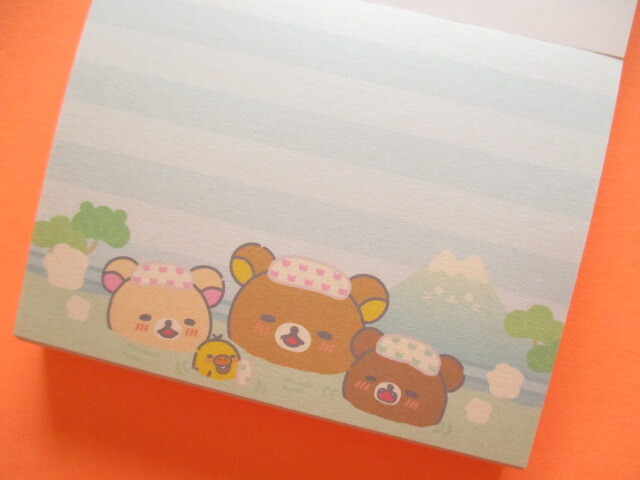 Photo: Kawaii Cute Mini Memo Pad Rilakkuma San-x *Kitten Hot Spring (MH16701-1)