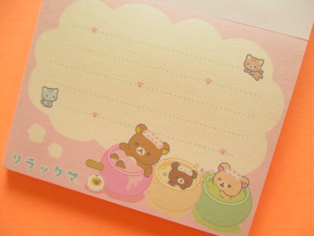 Photo: Kawaii Cute Mini Memo Pad Rilakkuma San-x *Kitten Hot Spring (MH16701-2)