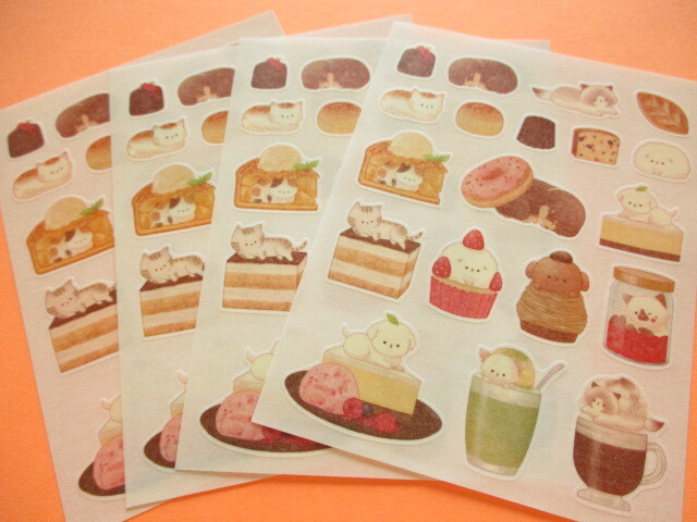 Photo: Kawaii Cute Film Die Cut Seals Set Kyowa *Sweets Animals (62-D93)