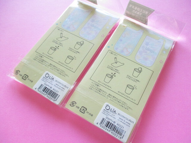 Photo: 2 Set Kawaii Cute Mysterious memos that melts in water Q-lia *Drink Party (40221)
