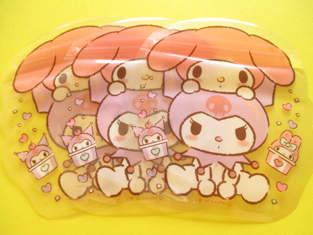 Photo: Kawaii Cute Die-Cut Zipper Bags Set Sanrio *My Melody & Kuromi (DZB-MM)