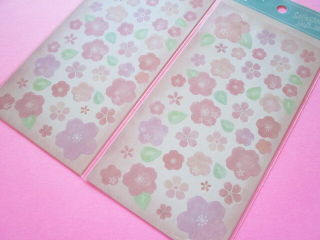 Photo1: 2 Sakura Cherry blossom Stickers Sheets Set Synapse Japan