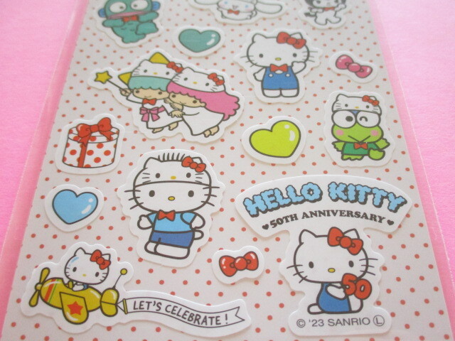 Photo: Kawaii Cute Hello Kitty 50th Anniversary Stickers Sheet Sanrio *Sanrio Characters (38506)