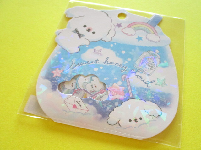 Photo1: Kawaii Cute Sticker Flakes Sack Q-LiA *Sweet Honey Cloud (81046)