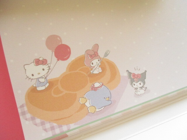 Photo: Kawaii Cute Hello Kitty 50th Anniversary Sanrio Characters Large Memo Pad Crux *Ribbon Party (303563)