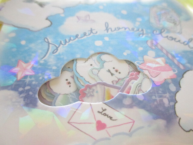 Photo: Kawaii Cute Sticker Flakes Sack Q-LiA *Sweet Honey Cloud (81046)