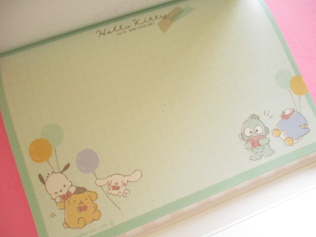 Photo: Kawaii Cute Hello Kitty 50th Anniversary Sanrio Characters Large Memo Pad Crux *Ribbon Party (303563)