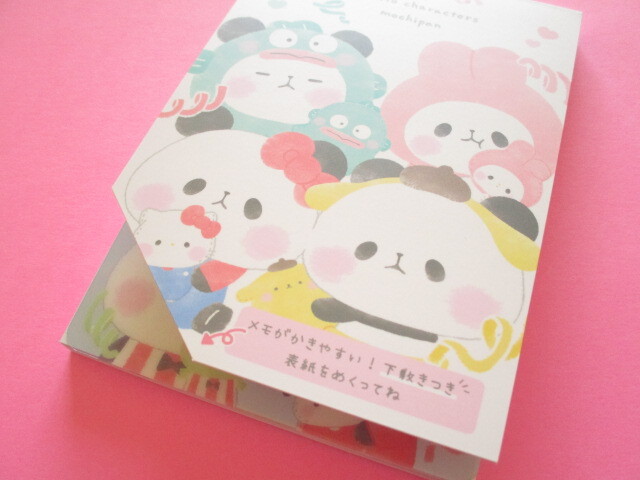 Photo1: Kawaii Cute Large Memo Pad Sanrio Characters × Mochi Mochi Panda Kamio Japan *なりきりパーティ(216536)